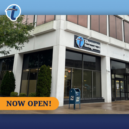 The New Britain branch with the text "Now Open" overlayed.