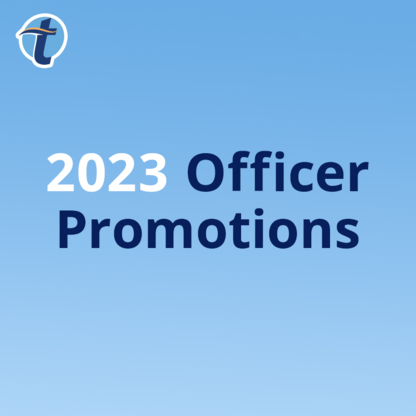 Text displaying: 2023 Officer Promotions