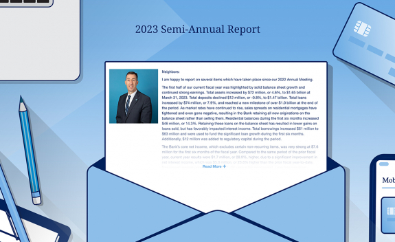Screenshot of the 2023 Semi-Annual Report website